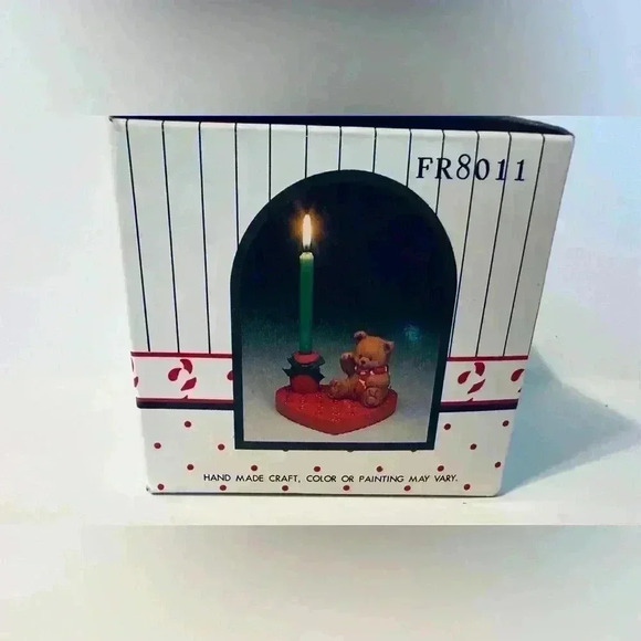Other - Vintage 1988 Teddy Bear Heart Candle, New In Box